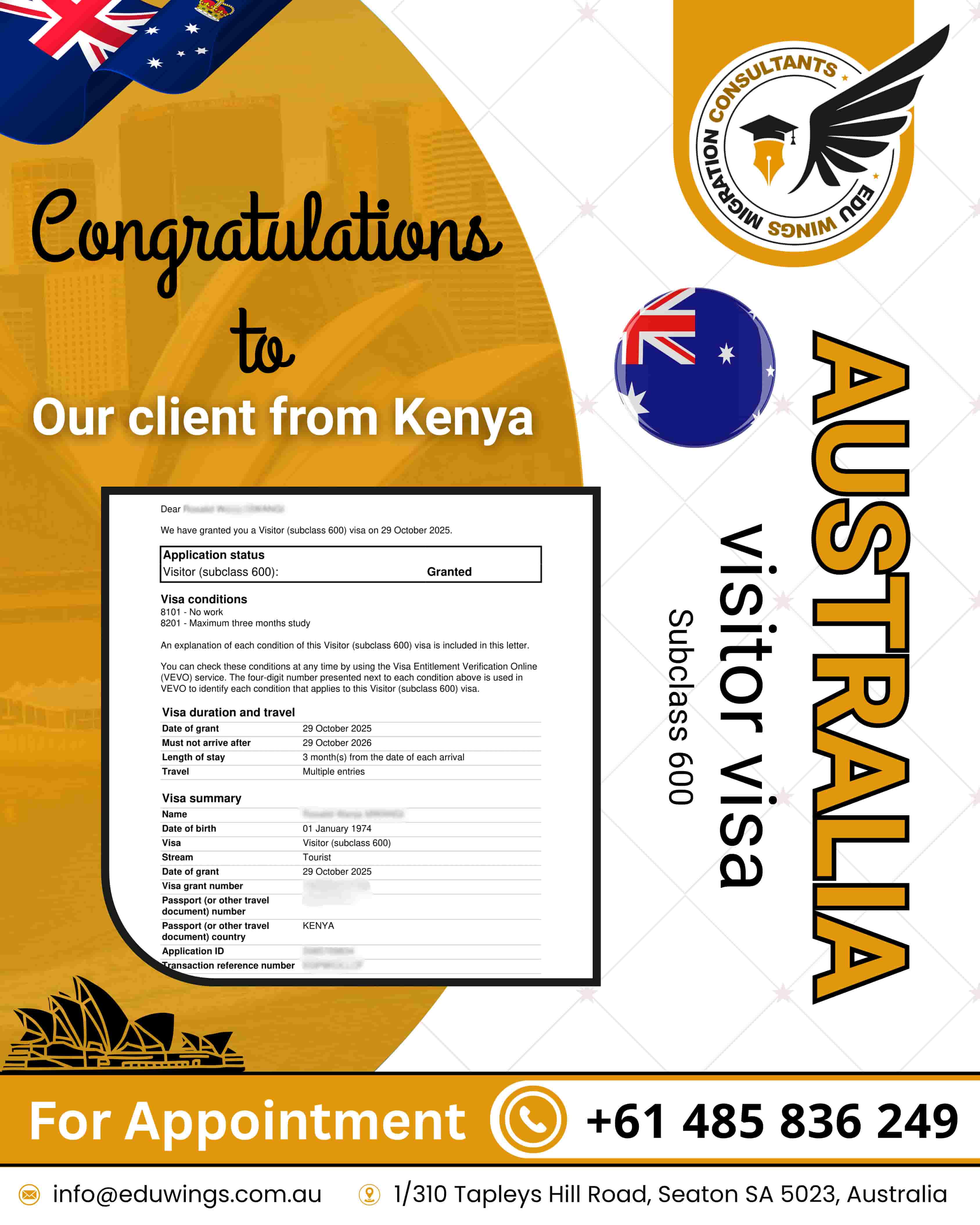 Success Story - Edu Wings Migration Consultants